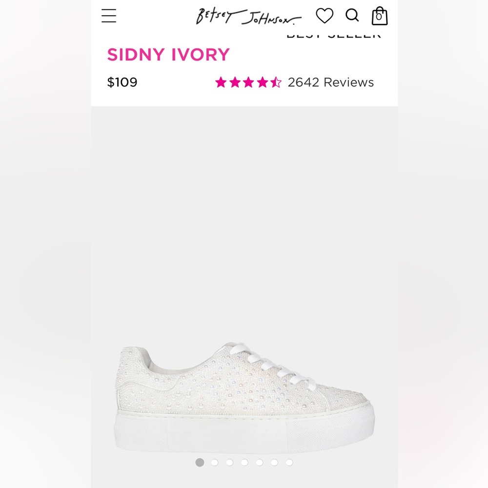 Betsey Johnson Sparkling Ivory Sneakers
